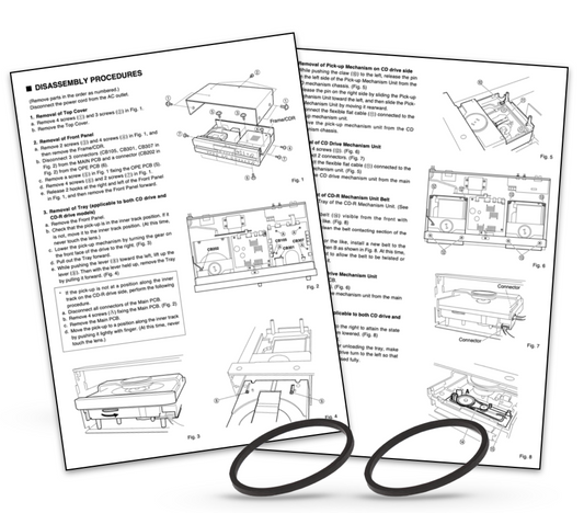 Yamaha CDR-D651 Loading Mechanism Belts