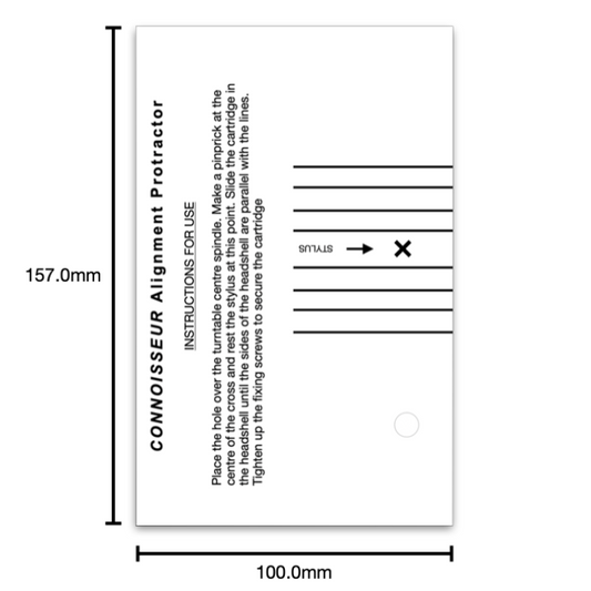 The Connoisseur Cartridge Alignment Protractor
