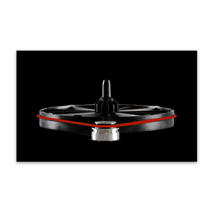 AKAI AP-A950 Turntable Drive Belt Silicone Red Spindle image.