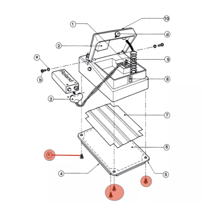 Boss base plate screws 40010901 exploded view