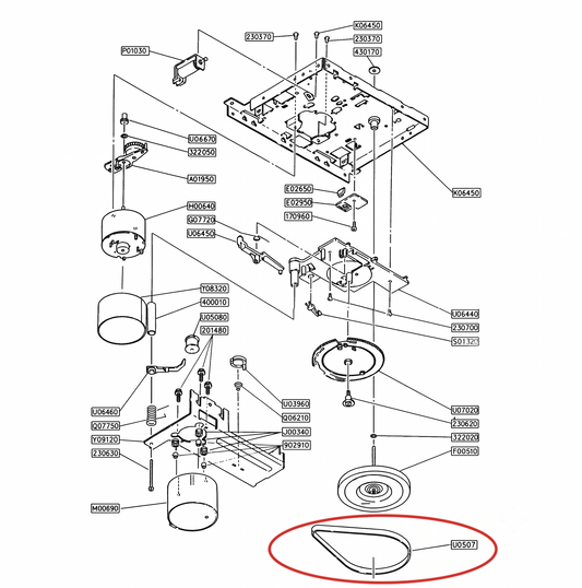 NAD U05070 Flat Drive Belt (Capstan)