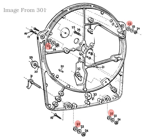 Garrard 301 401 Rubber Isolation Washer