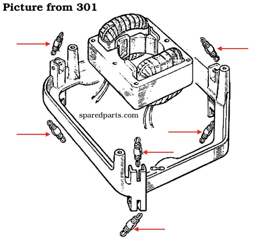 Garrard 301 401 Spring Rubber Sleeves