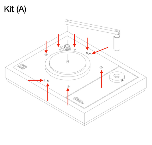Linn LP12 Chassis Plate, Suspension, Motor, Nut Bolt Screw Washer Set