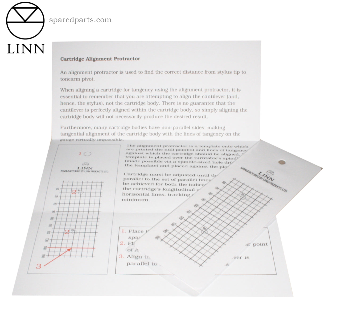 Linn LP12 Cartridge Alignment Protractor
