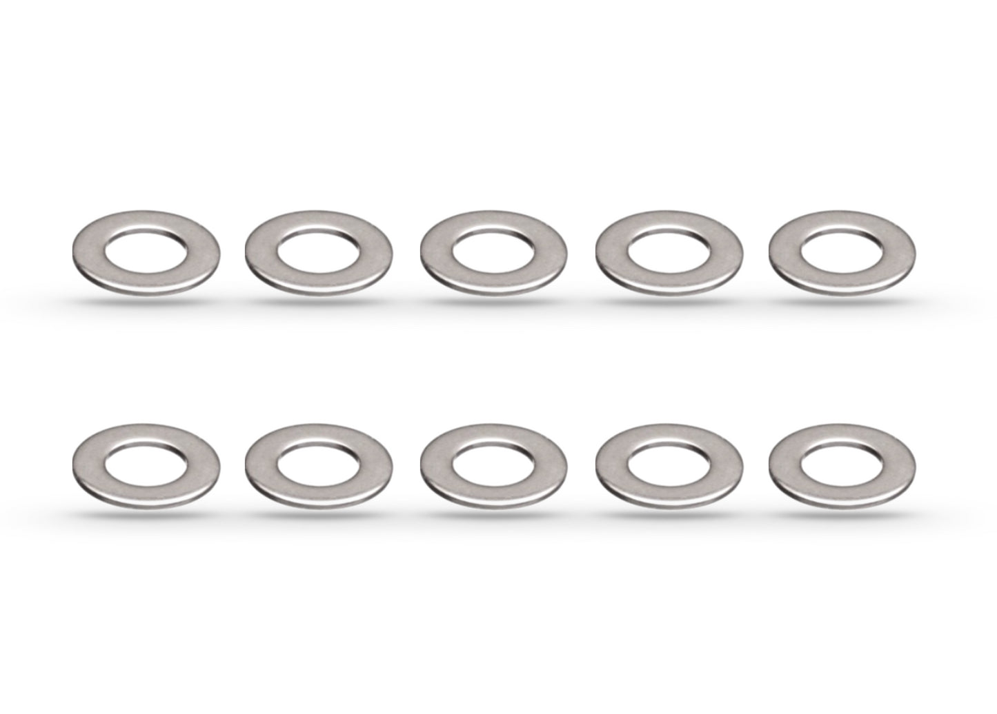 M4 Washer, Plain, Form A, Brass, Nickel Plated