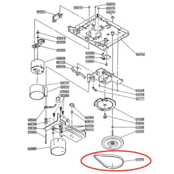 NAD Belt, Loading Motor 3-653-387-(01)