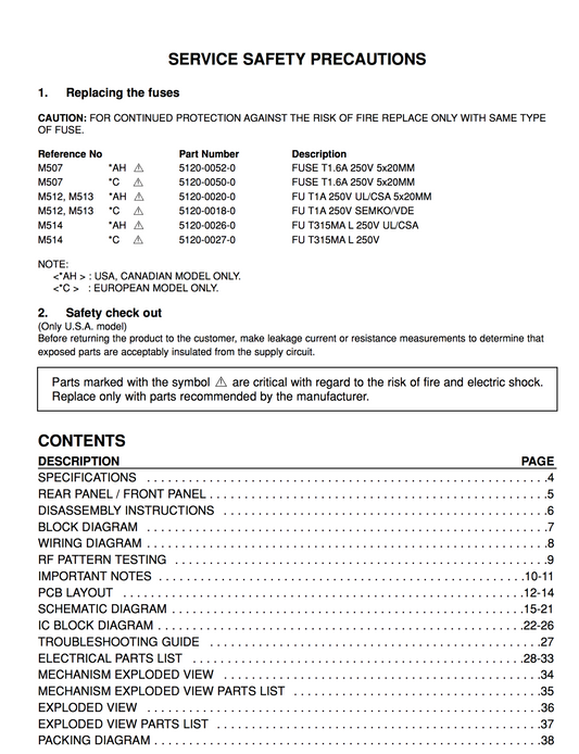 NAD C541i Service Manual Complete