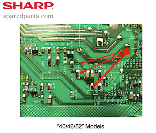 Sharp LCD TV LEDs Flashing 2 x Red 3 x Green