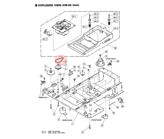 Yamaha Loading Mechanism Belt VB820600 VQ776900