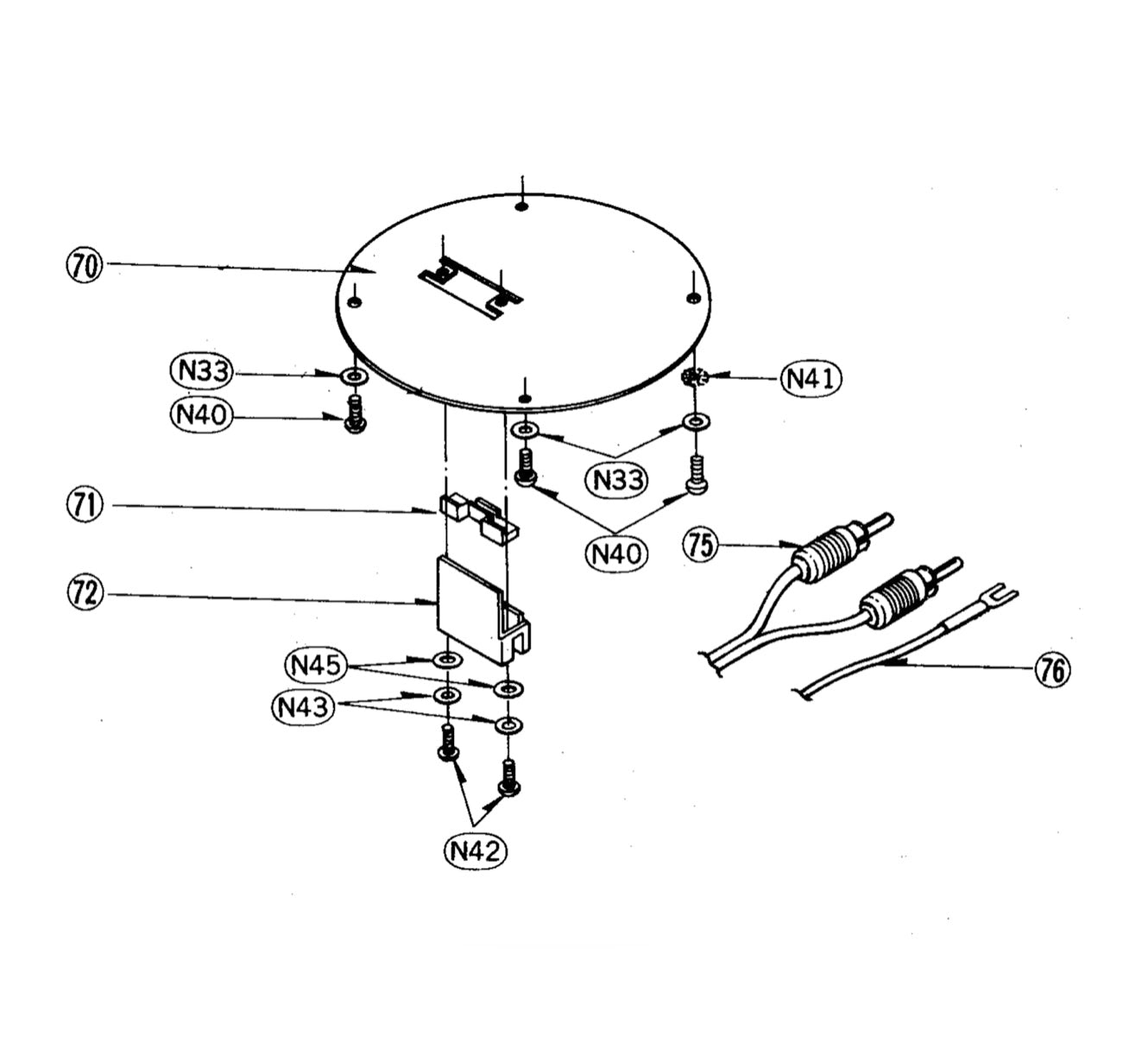 Technics Phono Cord Cable Clamp
