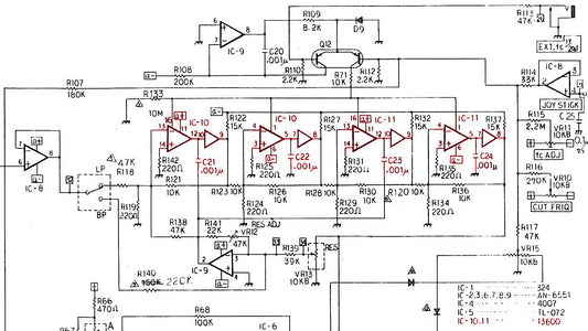 Korg Delta DL-50 LM13600N Capacitor Filter Kit