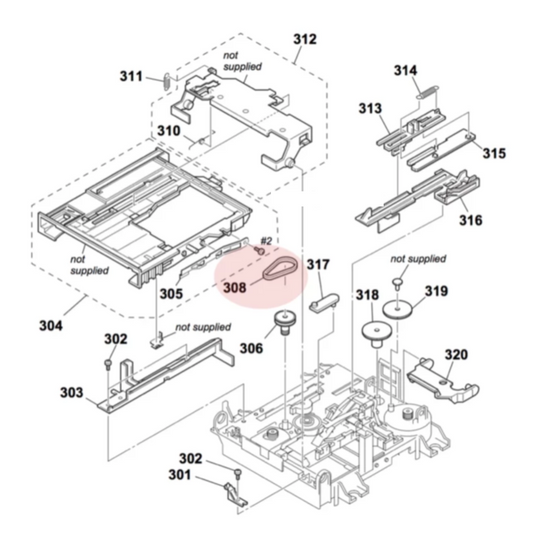 Sony Belt (Loading) 4-227-025-01 Exploded view