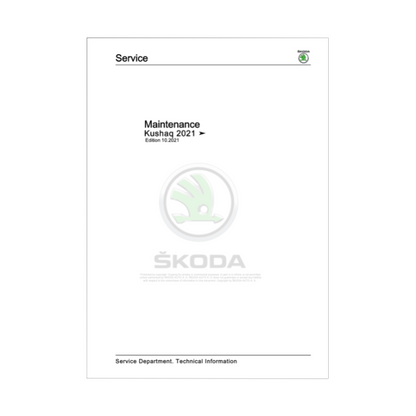 SKODA KUSHAQ PDF Workshop Service Repair Manual 2021-2023