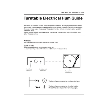 Pro-Ject Turntable Earthing Ground Lead Instructions