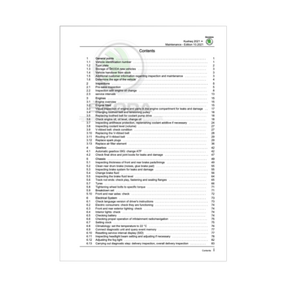 Skoda Kushaq Service Manual 2021-2023