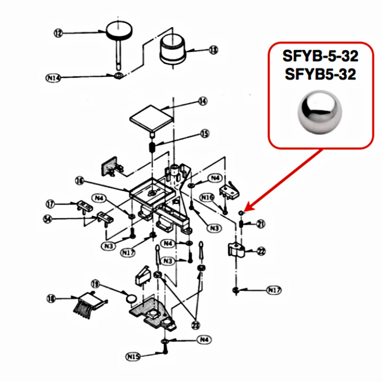 Technics Ball Bearing SFYB5-32