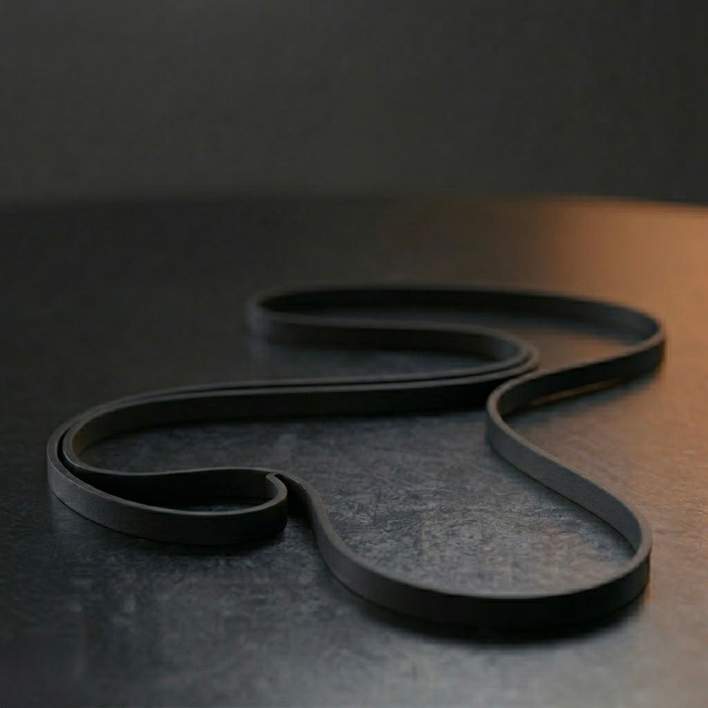 Black belt on a dark surface