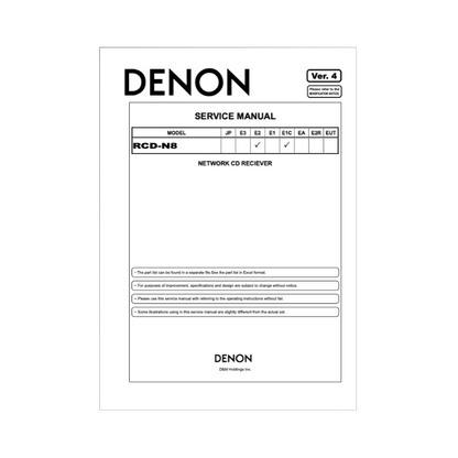 Denon RCD-N8 Service Manual Ver. 4