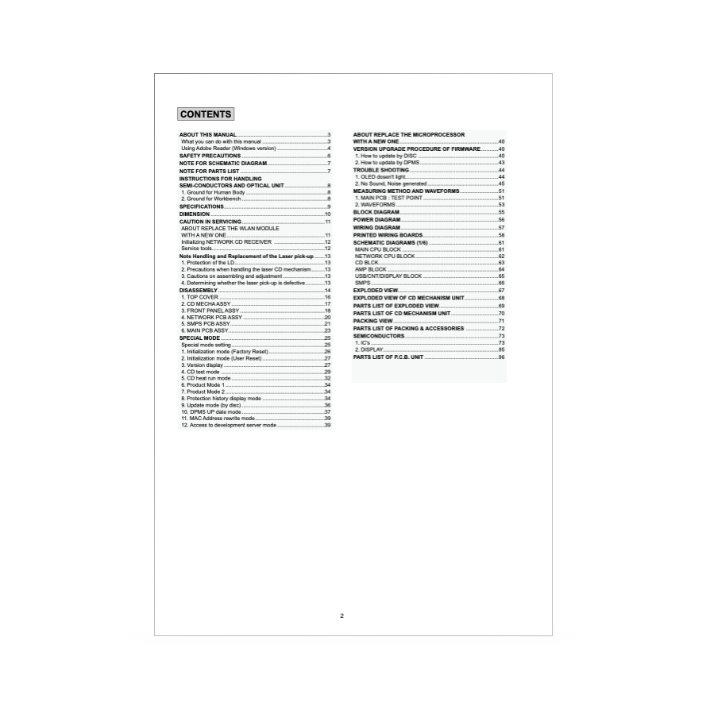 Denon RCD-N8 Service Manual Ver. 4