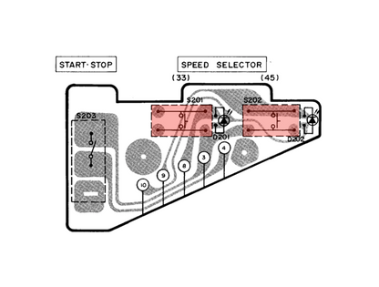 Technics 33 45 RPM Switch EVQQS204B