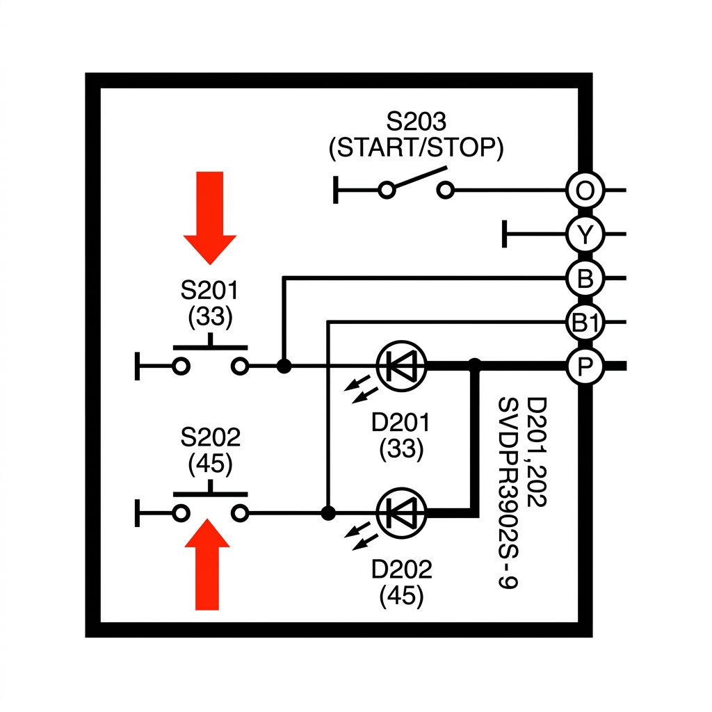 Electrical diagram with components labeled and arrows indicating flow.