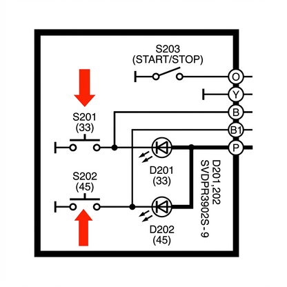 Electrical diagram with components labeled and arrows indicating flow.