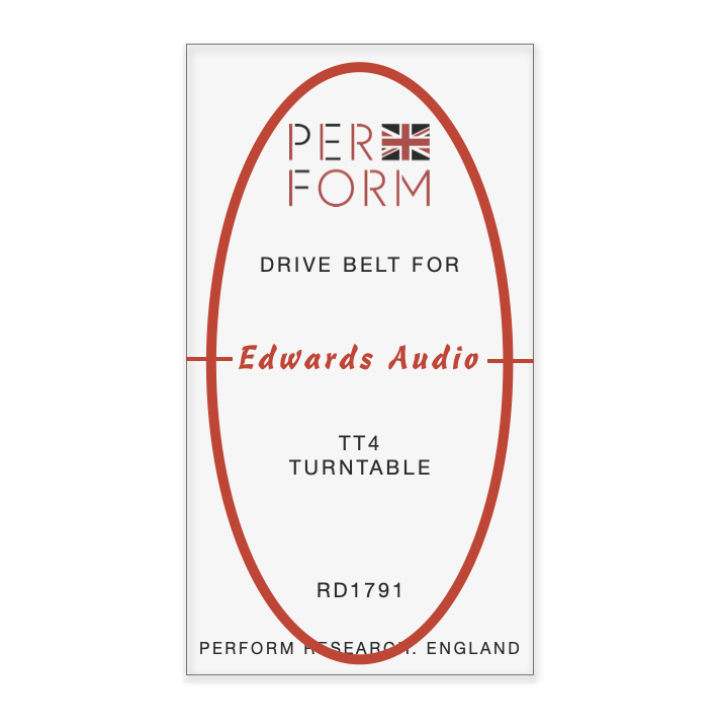 Edwards Audio TT4 Silicone Red Turntable Drive Belt