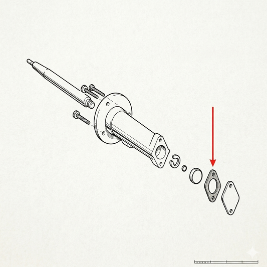 An exploded line drawing diagram showing the assembly components of a turntable main spindle and bearing housing, likely for a Garrard 301 or 401 model.