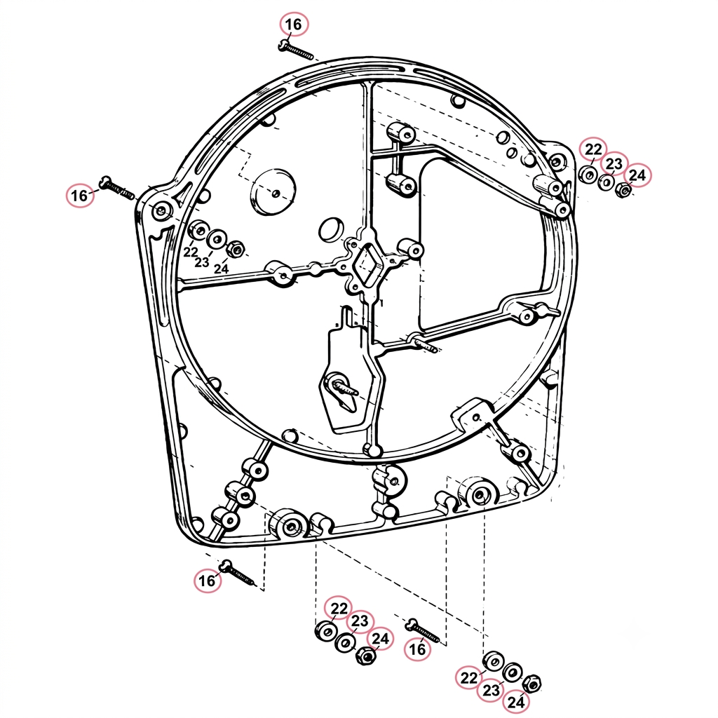 High-resolution exploded parts diagram and technical blueprint of Garrard 301 parts location.