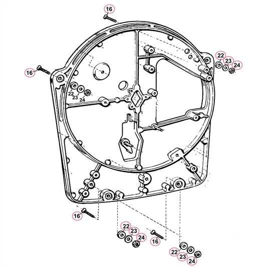 High-resolution exploded parts diagram and technical blueprint of Garrard 301 parts location.