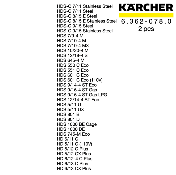 Karcher O-Ring Seal 6.362-078.0