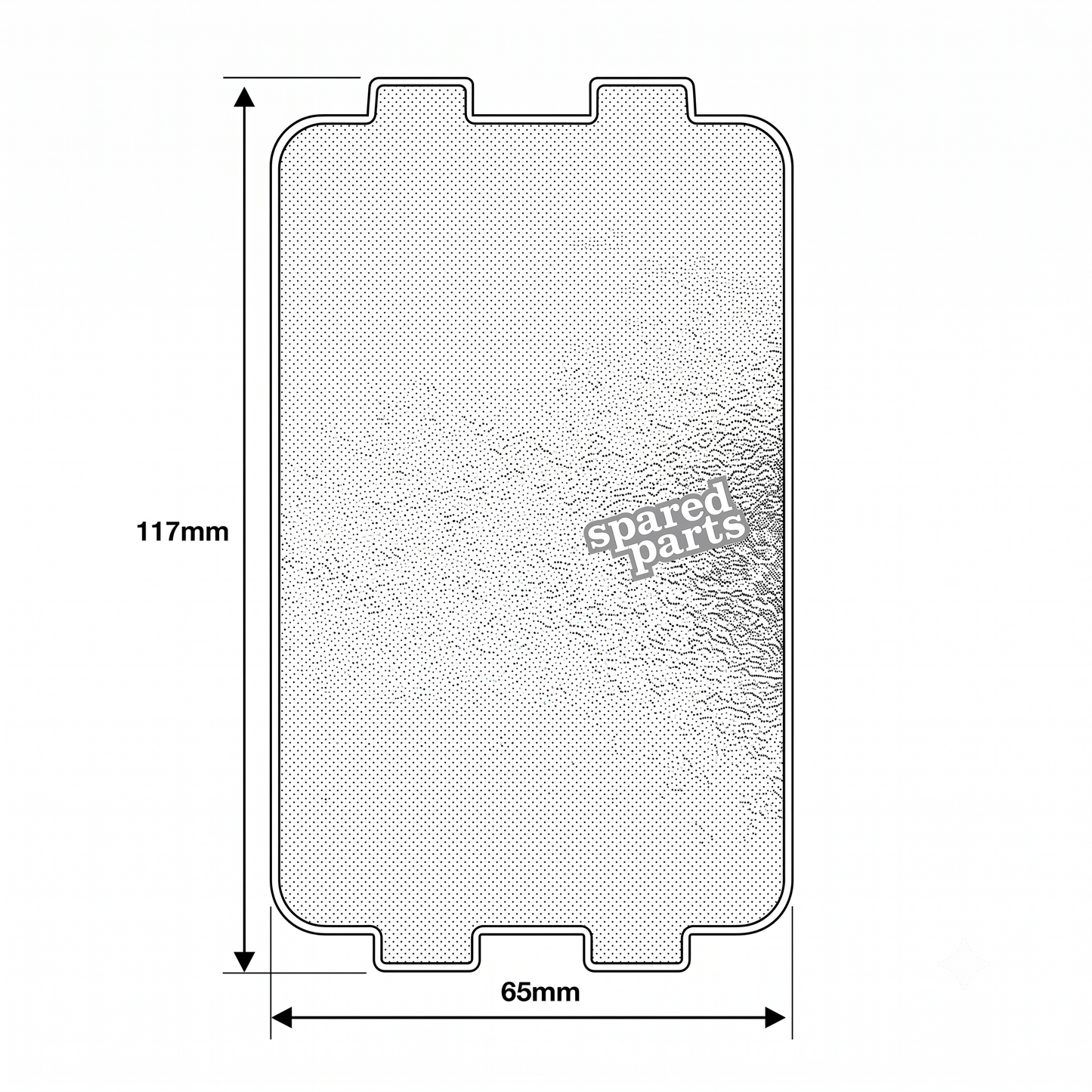 CDA Microwave Waveguide Cover Plate 117 x 65mm - 1017203