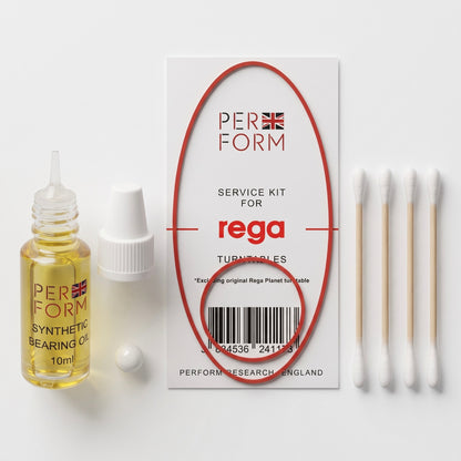 Rega Turntable Upgrade Kit | Red Silicone Drive Belt, Suspension Belt & Ceramic Bearing Oil Pack