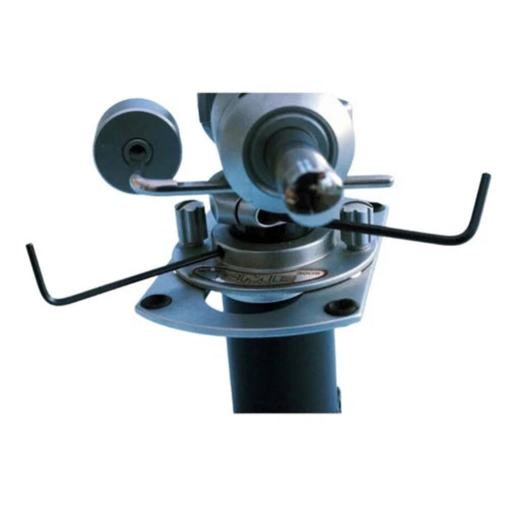 Metallic mechanical component on a white background