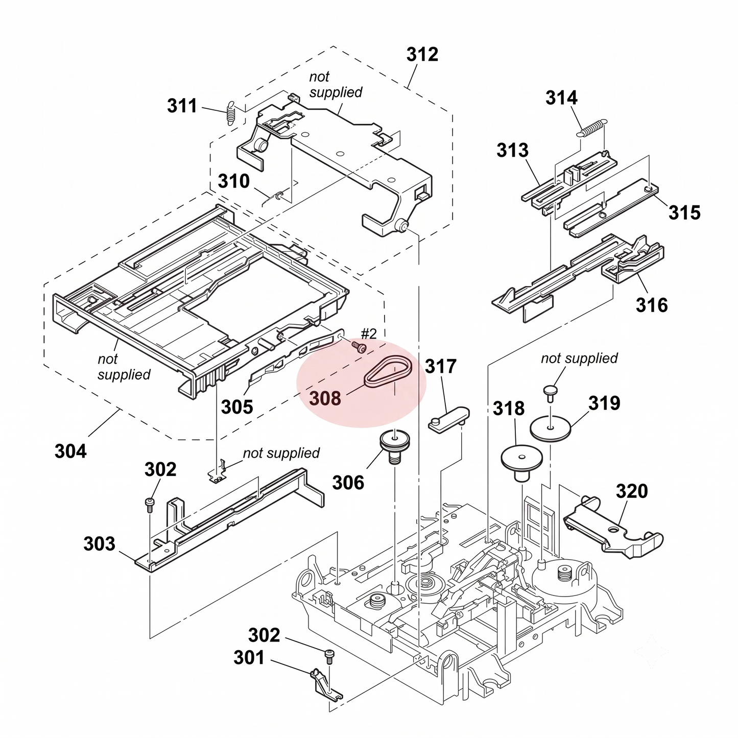 Sony Belt Loading 4-227-025-01