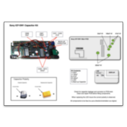 Sony ICF-SW1 Capacitor Repair Kit (Tantalum Upgrade) INSTRUCTIONS