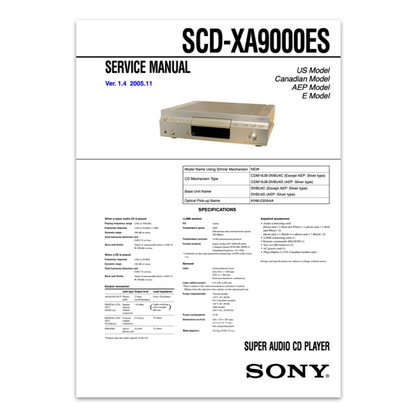 Sony SCD-XA9000ES Service Manual