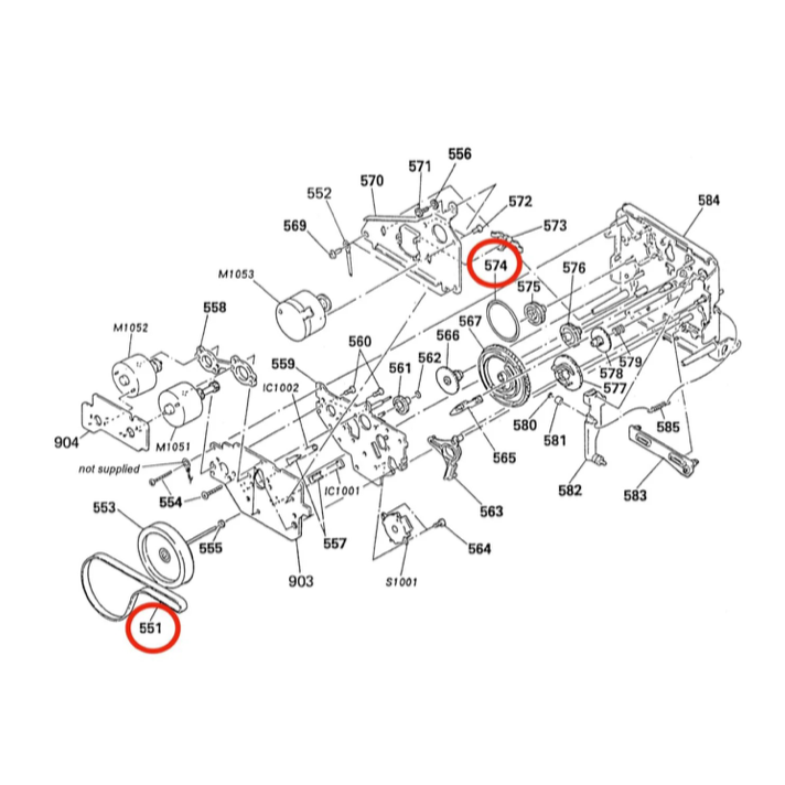 Sony TCM-200V1 Mechanism Belt Kit