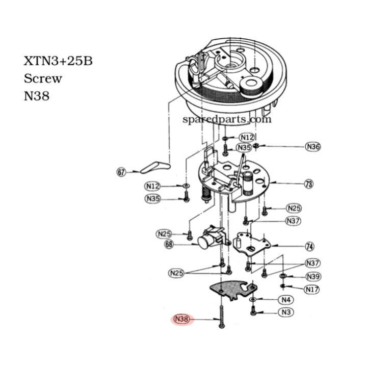 Technics RCA PCB Earth Screw XTN3+25B Diagram