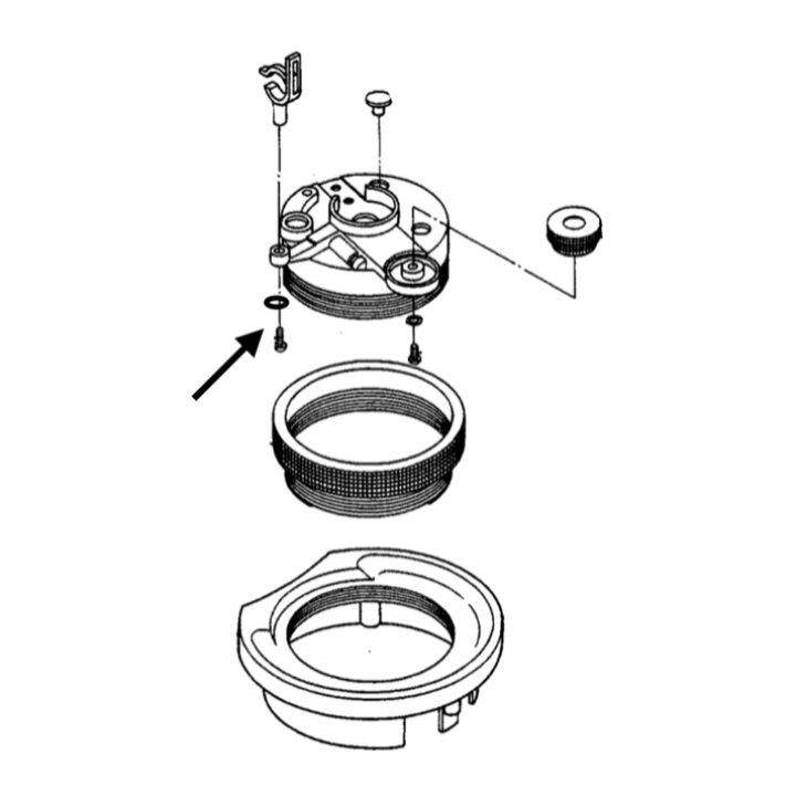 Technics Tone Arm Rest Screw Kit TZSM04009 Location image