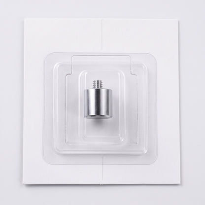 A silver metal Counterweight with a threaded top, sealed inside a clear plastic protective blister pack on a white square backing card.