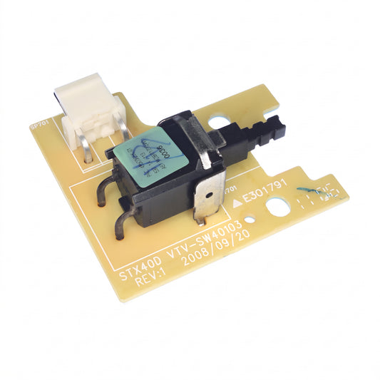 Electronic circuit board with components on a white background