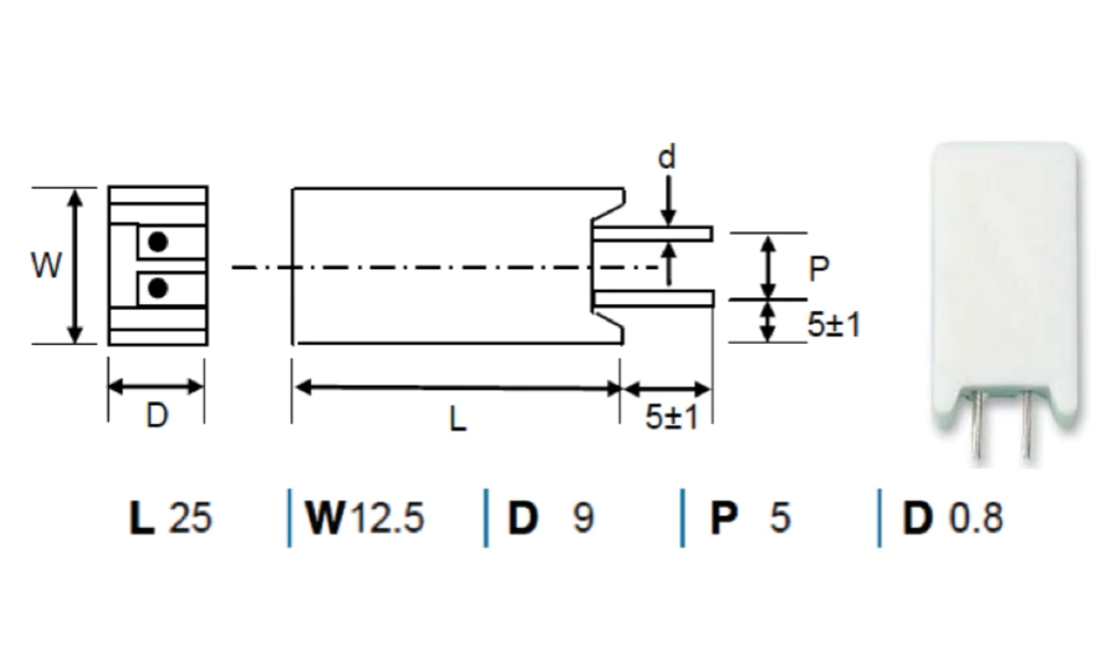 TT ELECTRONICS 2.2OHM 5W 350V Resistor SQM5-2R2JB2