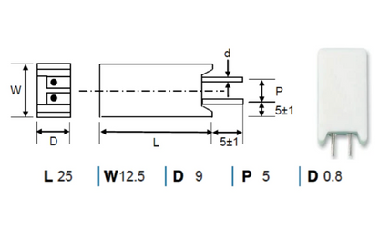 TT ELECTRONICS 2.2OHM 5W 350V Resistor SQM5-2R2JB2