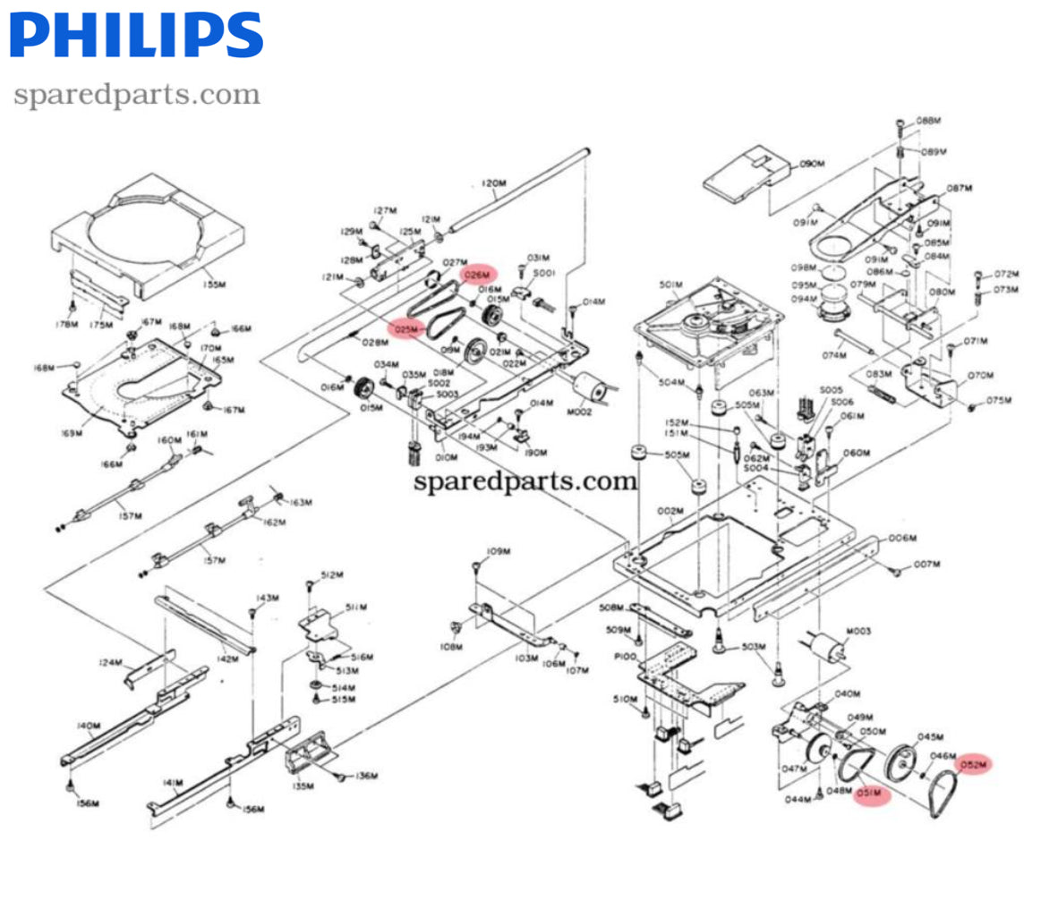 Philips CD 960 CD Mechanism Belt Kit