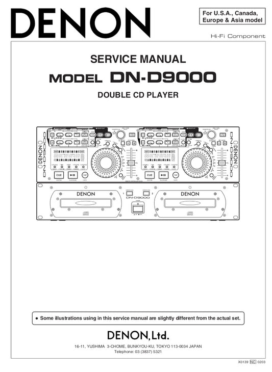 DENON DN-D9000 Service Manual