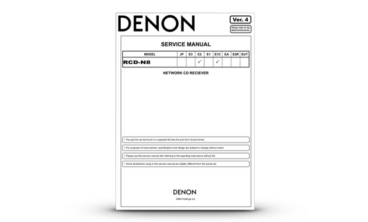 Denon RCD-N8 Service Manual