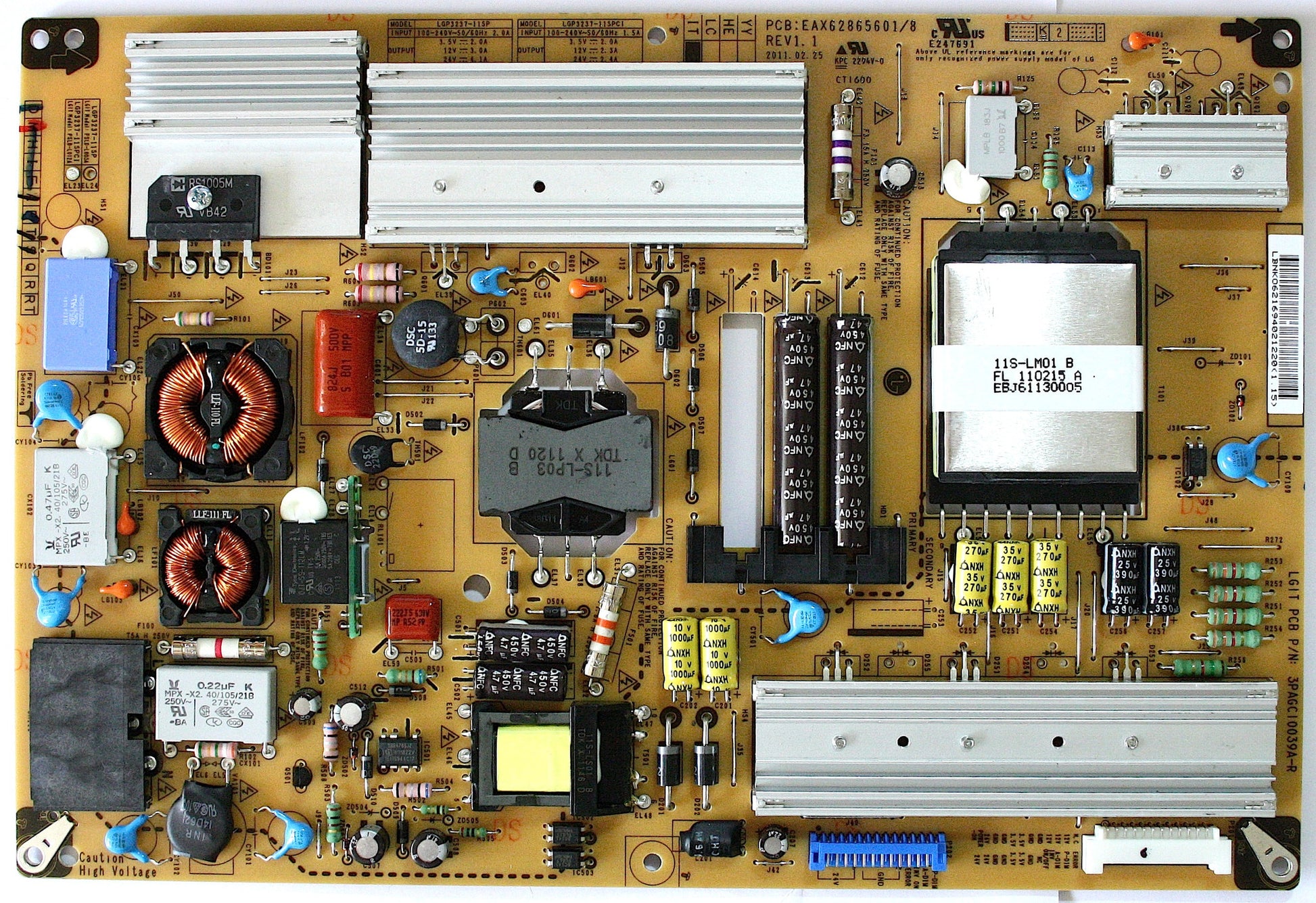 LG 32LV355T-ZC.BEKDLJP EAX62865601/8 EAY62169402 Power Board - Spared Parts UK