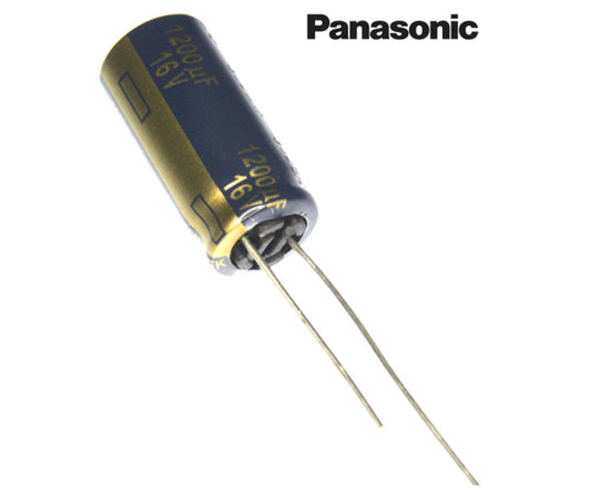 Panasonic 1200uf 16v 105°C  Capacitor Ø 10 x 20mm EEUFK1C122